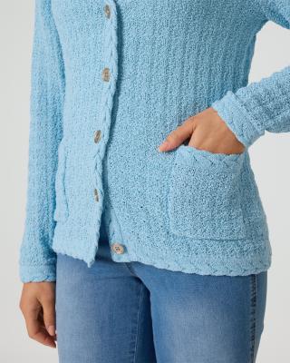 Cardigan mit Flecht-Details