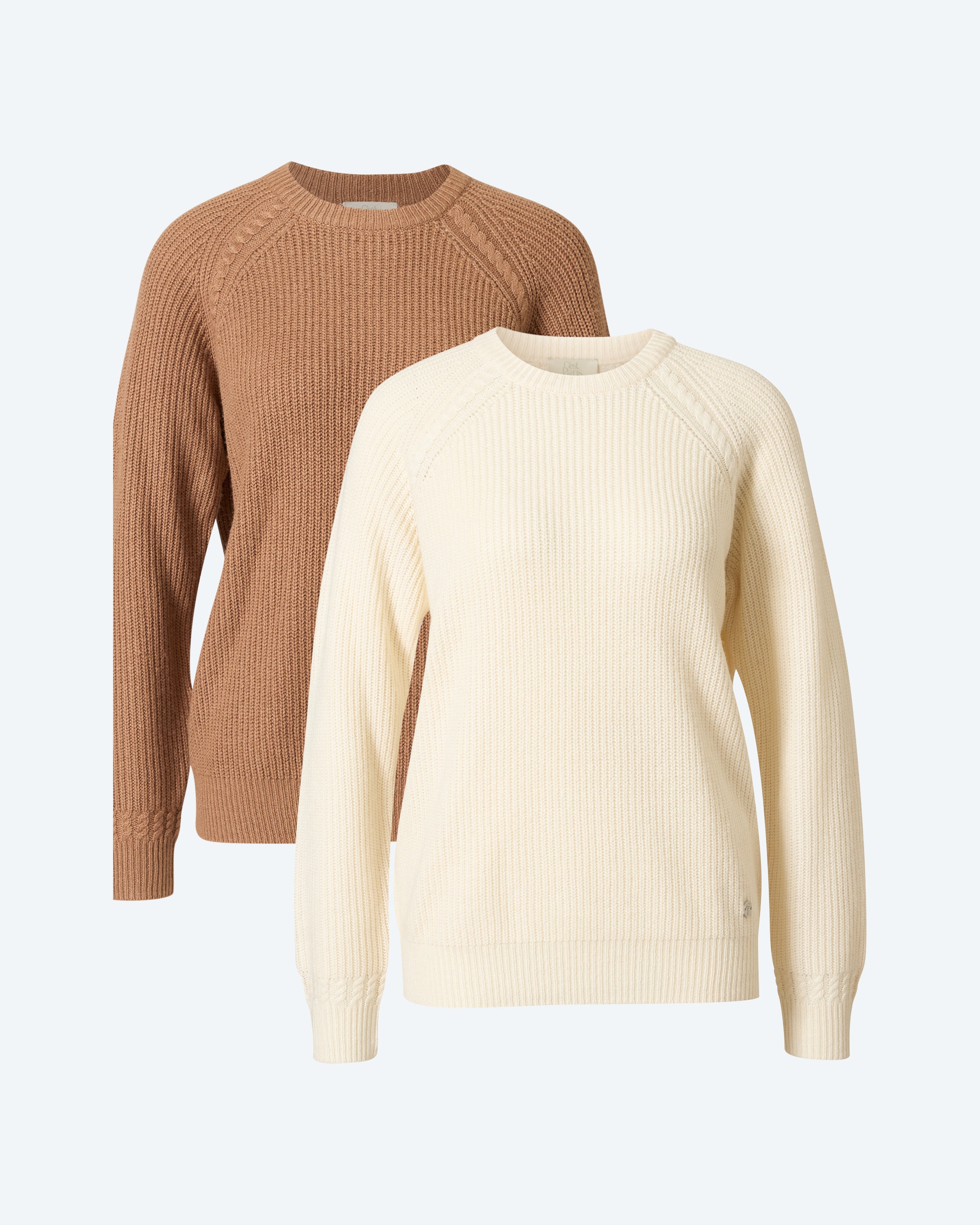 Produktabbildung für Doppelpack Pullover mit Zopf-Detail