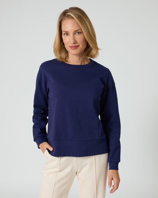 Produktabbildung für Sweatshirt mit Deko-Riegel im Rückenteil