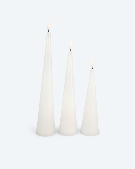 Produktabbildung für LED-Kerzen in Kegelform, 3tlg.