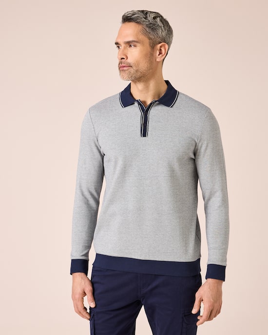 Produktabbildung für Poloshirt mit Struktur