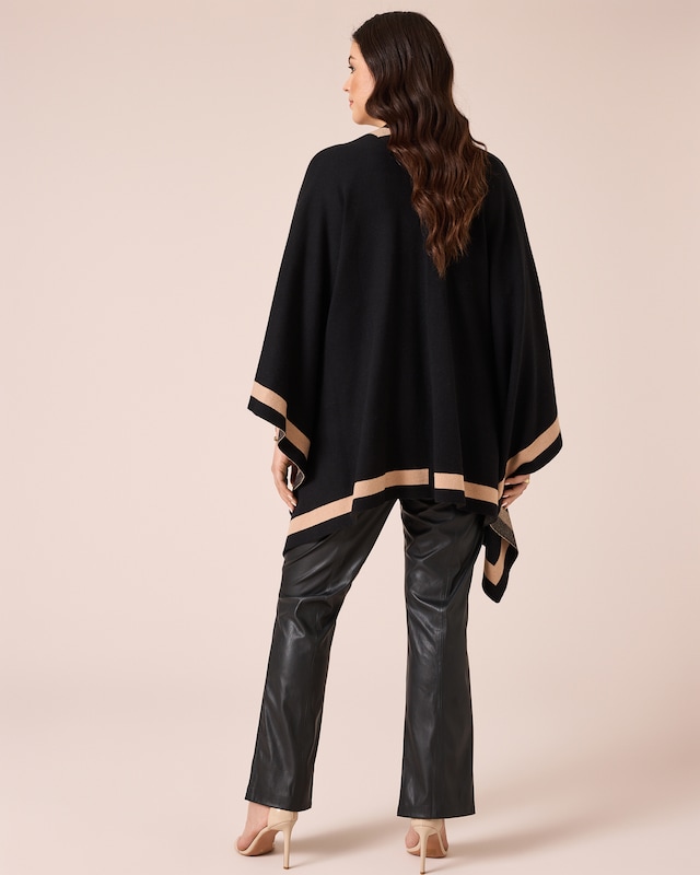 Poncho mit Leotaschen