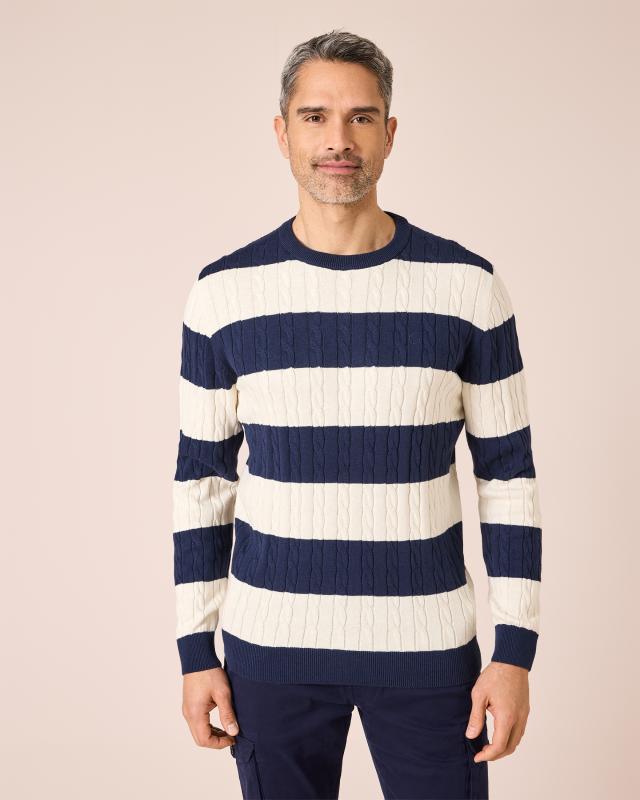 Pullover "Cables & Stripes"