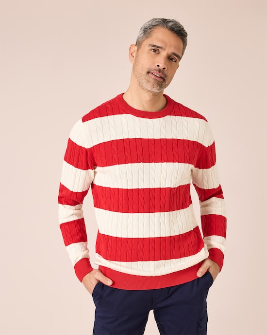 Produktabbildung für Pullover "Cables & Stripes"