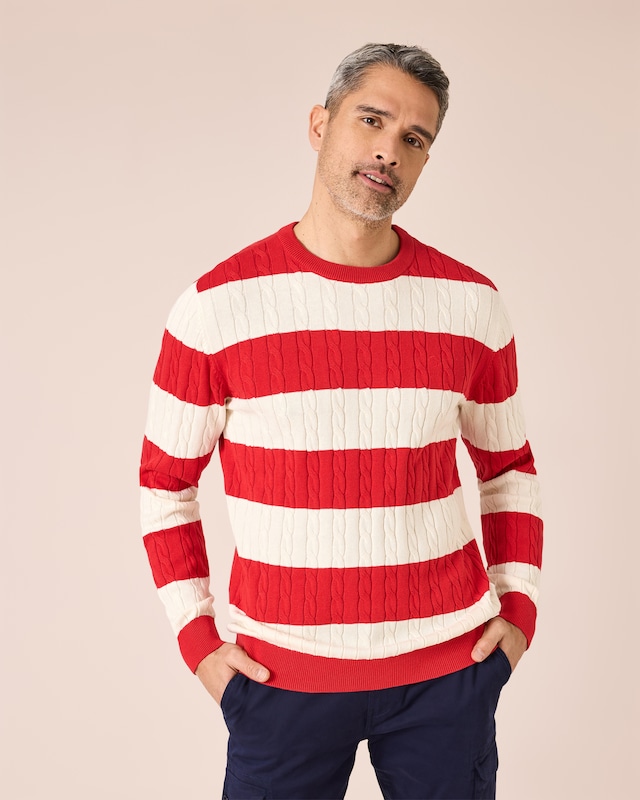 Pullover "Cables & Stripes"