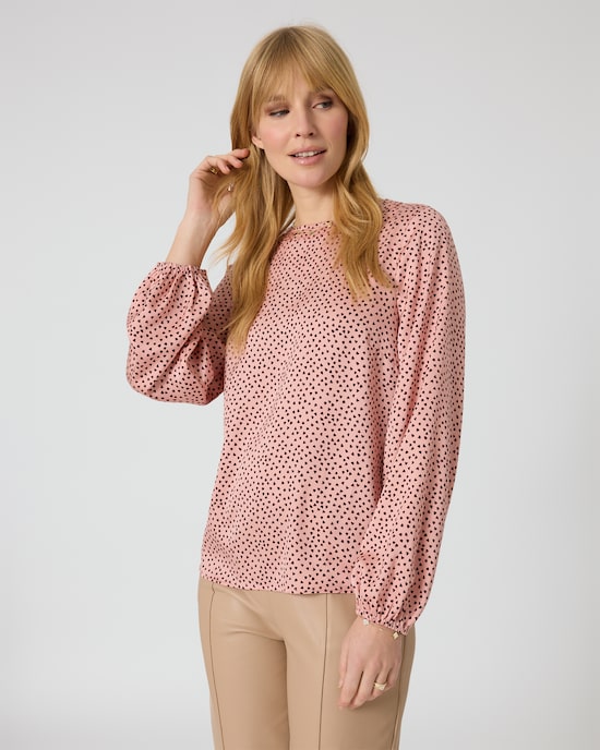 Produktabbildung für Bluse mit Herz-Print