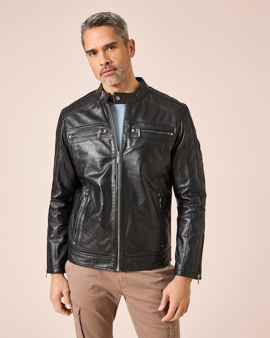 Produktabbildung für Lederjacke in Biker-Optik