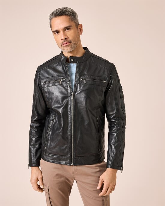 Produktabbildung für Lederjacke in Biker-Optik