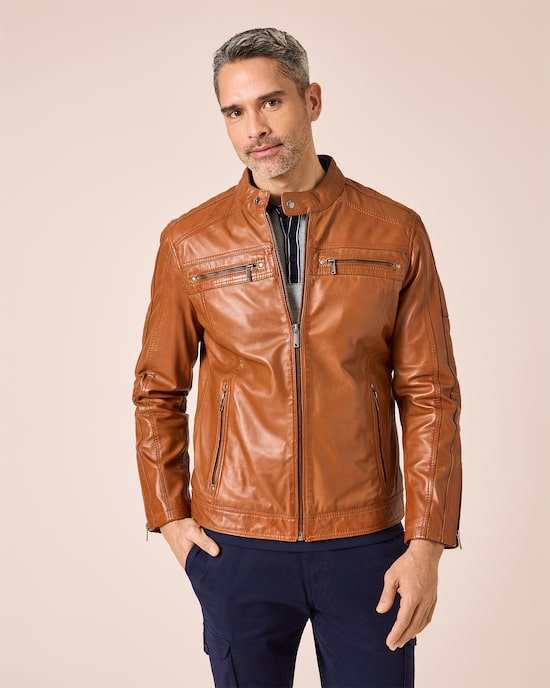 Produktabbildung für Lederjacke in Biker-Optik