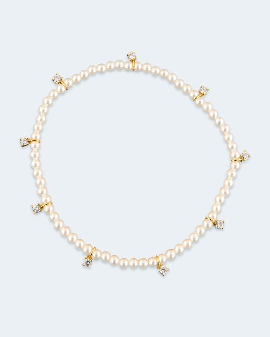 Produktabbildung für Armband mit Perlen und Zirkonia
