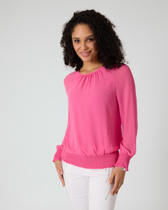 Produktabbildung für Bluse mit Steinchenverzierung