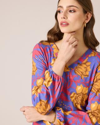 Shirtbluse mit Blumen-Print