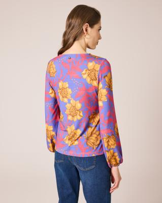 Shirtbluse mit Blumen-Print