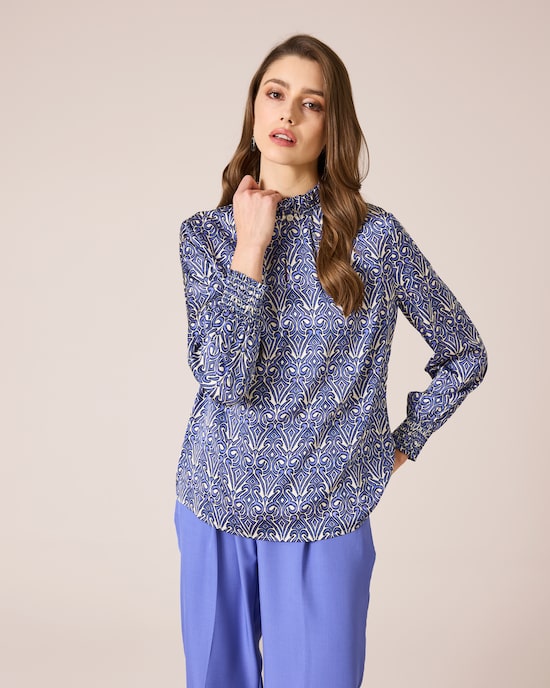 Produktabbildung für Bluse mit Ornament-Print