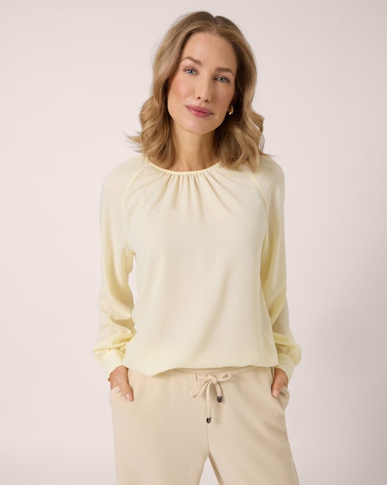 Produktabbildung für Bluse mit Rundhalsausschnitt