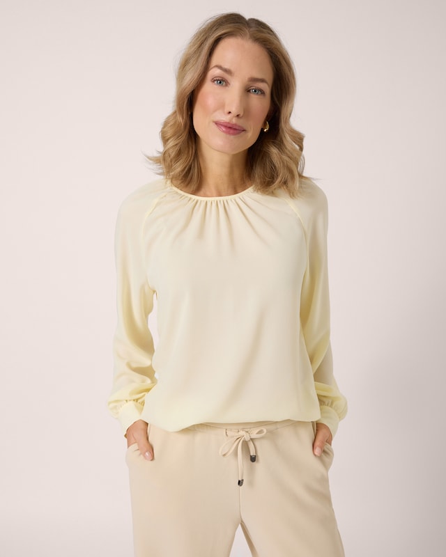 Bluse mit Rundhalsausschnitt