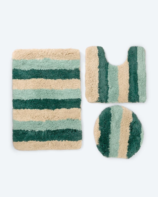 Produktabbildung für Mega Flausch Jacquard Badematten-Set, 3tlg.