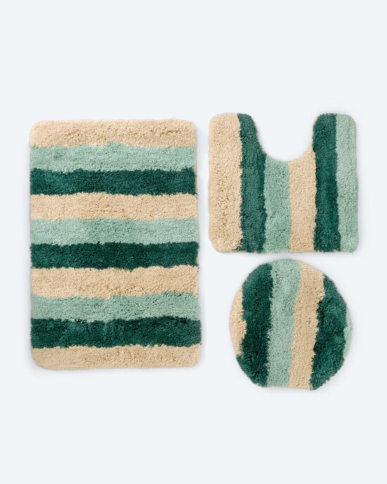 Produktabbildung für Mega Flausch Jacquard Badematten-Set, 3tlg.