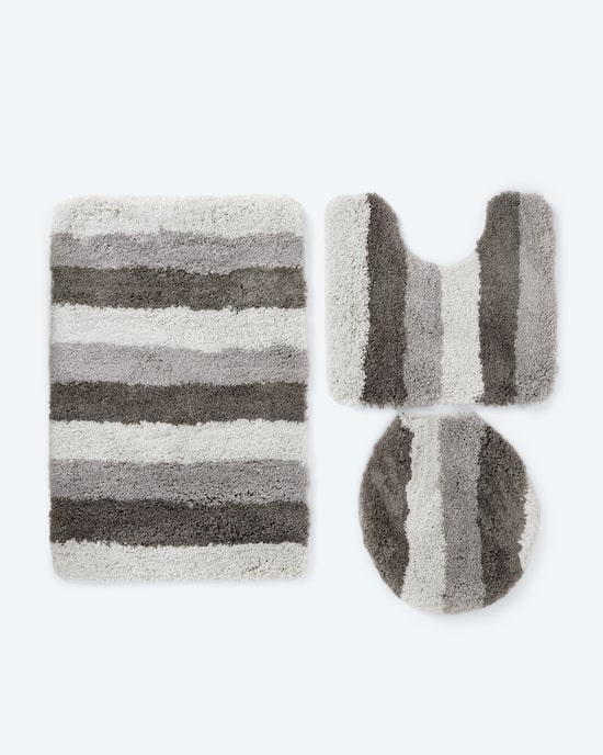 Produktabbildung für Mega Flausch Jacquard Badematten-Set, 3tlg.