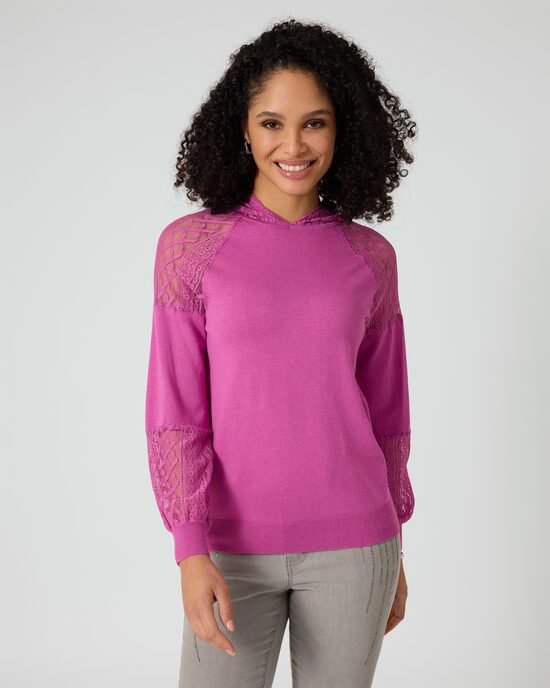Produktabbildung für Kapuzenpullover mit Spitze