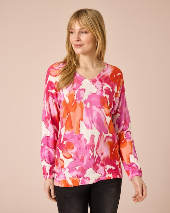 Produktabbildung für Pullover mit Batik-Print