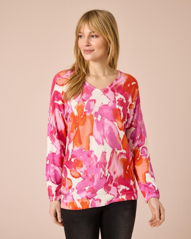 Pullover mit Batik-Print