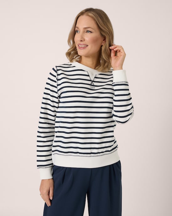 Produktabbildung für Sweatshirt mit Streifen