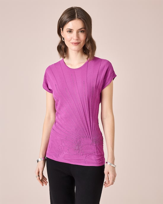 Produktabbildung für Glow Pullover mit Stickerei und Strass