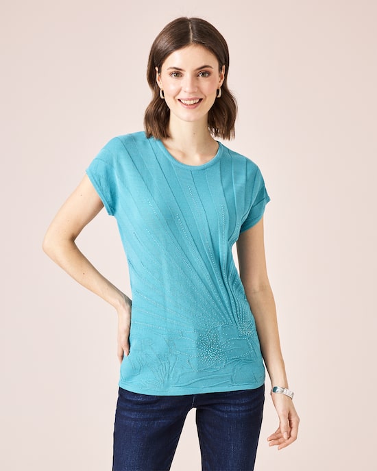 Produktabbildung für Glow Pullover mit Stickerei und Strass