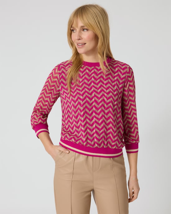 Produktabbildung für Bluse mit Zickzackmuster