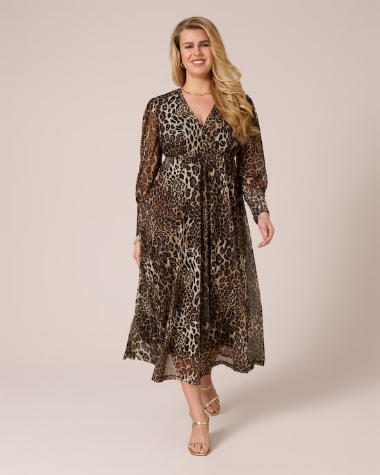 Produktabbildung für Meshkleid mit Leo-Print