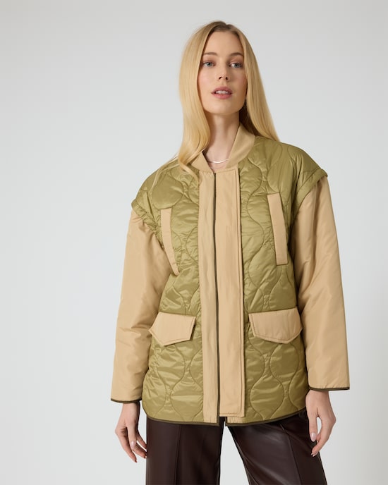 Produktabbildung für Steppjacke in Kontrast-Optik
