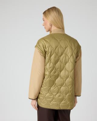 Steppjacke in Kontrast-Optik