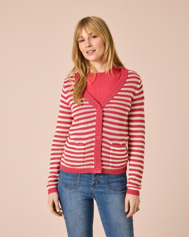 Cardigan mit Streifen