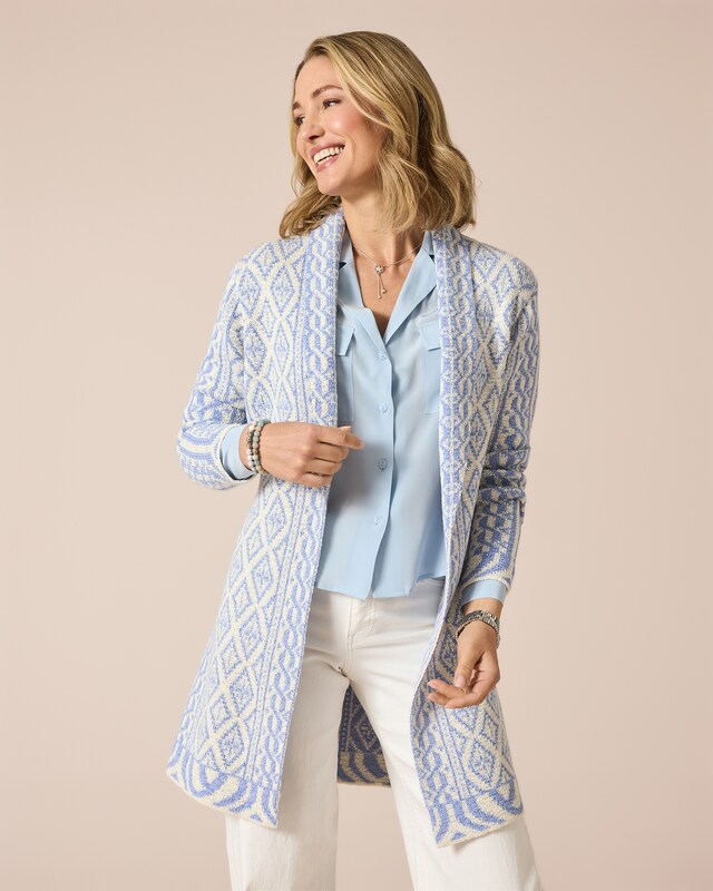 Cardigan im Ornament-Design