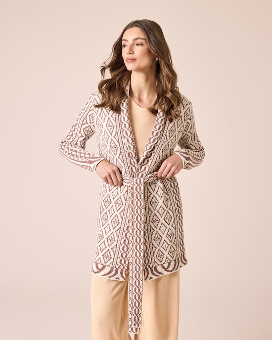 Produktabbildung für Cardigan im Ornament-Design