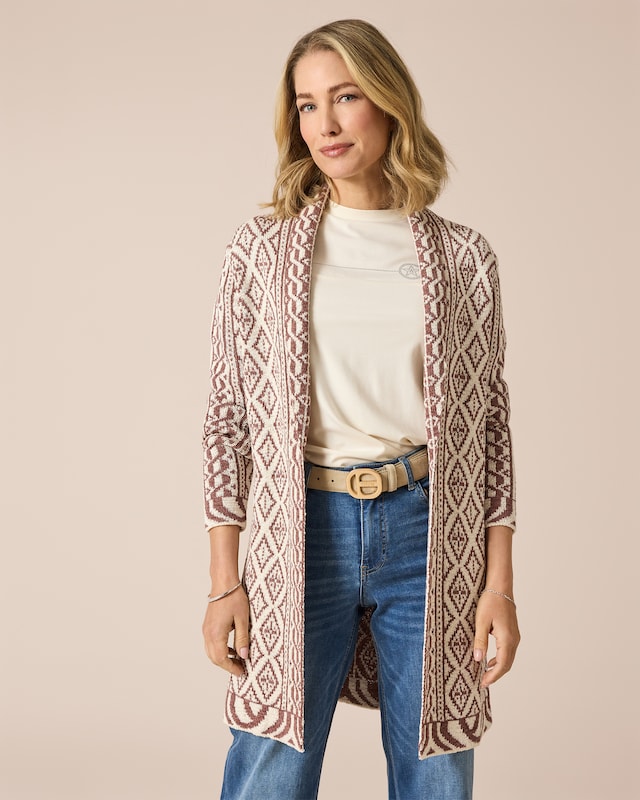 Cardigan im Ornament-Design