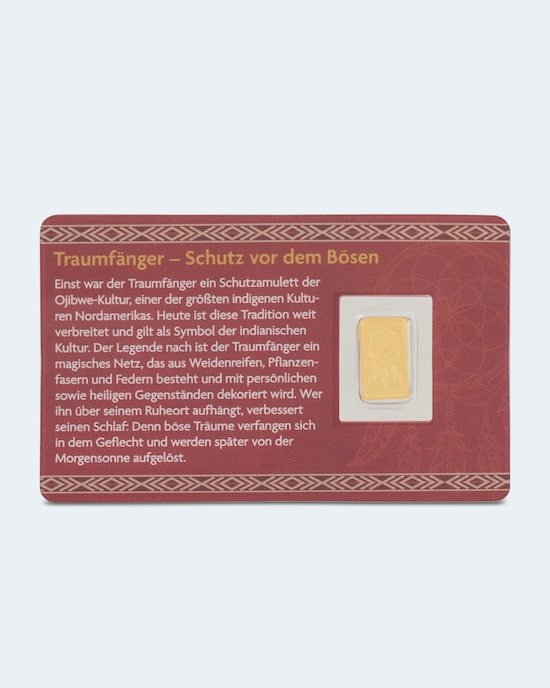 Produktabbildung für Goldmünzbarren Traumfänger