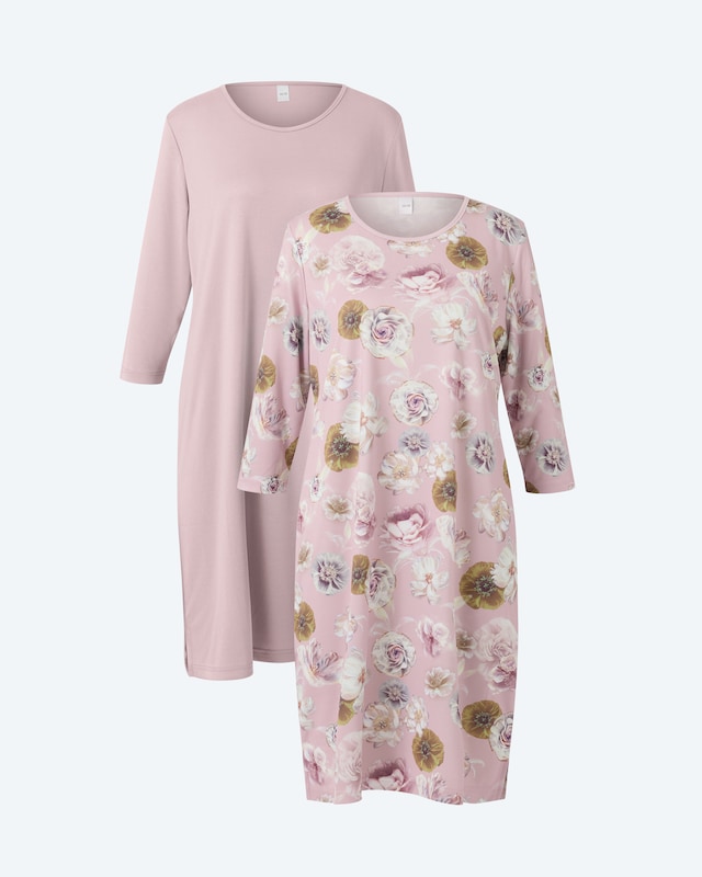 Nightshirt "Edelrose", 2tlg.