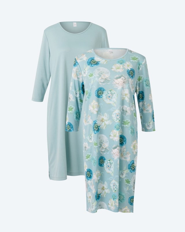 Nightshirt "Edelrose", 2tlg.