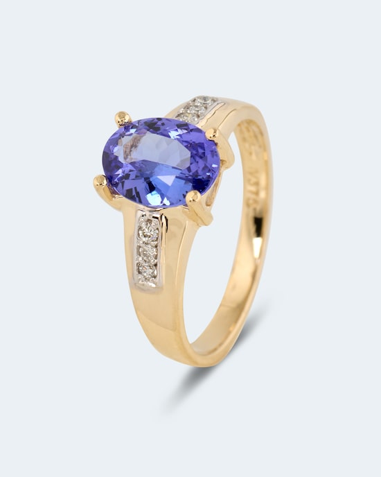 Produktabbildung für Ring mit Tansanit AAAAA & Brillanten