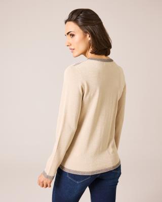 Glow Pullover in Cardiganoptik