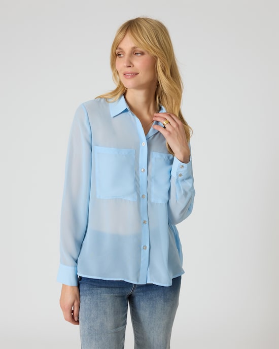 Produktabbildung für Bluse mit aufgesetzten Taschen