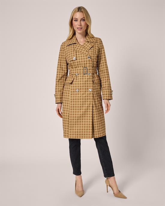 Produktabbildung für Trenchcoat mit Karomuster