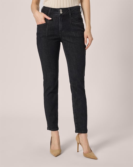 Produktabbildung für Basic Jeans mit Nylah Stickerei