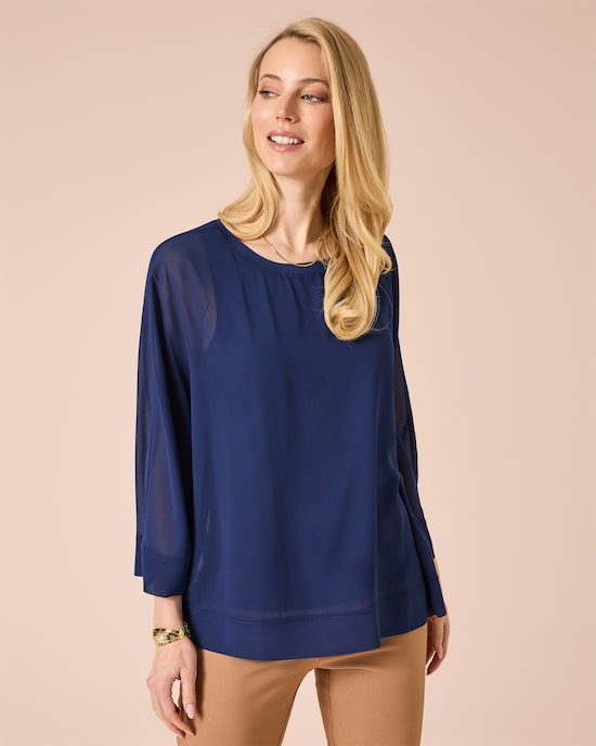 Produktabbildung für Blusenshirt mit Chiffon