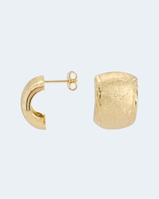Produktabbildung für Halbcreolen, satiniert in Gold 585