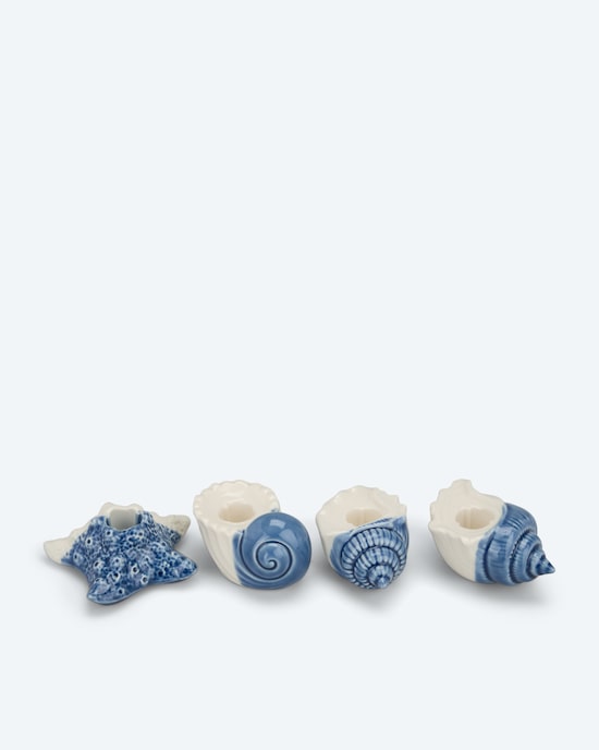 Produktabbildung für Keramik-Stabkerzenhalter "Maritim", 4tlg.