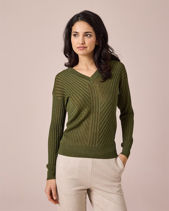 Produktabbildung für Strickpullover mit Lurex