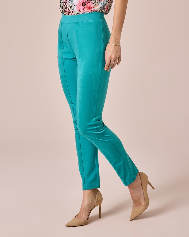 Schlupfhose im Material-Mix